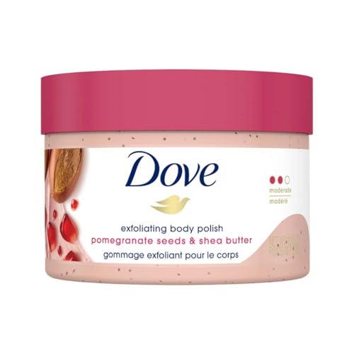 Dove Body Scrub - Nourishing Exfoliation, Pomegranate & Shea Butter, Cruelty-Free - 10.5oz