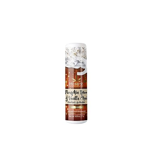 Hempz Pumpkin Spice & Vanilla Chai Lip Balm - Deep Hydration, Vegan & Cruelty-Free - 0.25oz