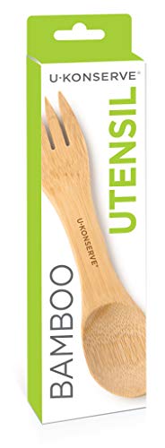 U Konserve Bamboo Spork - Durable, Non-Toxic Cutlery for Waste-Free Travel & Dining - 7in