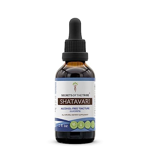 Secrets of the Tribe Shatavari Liquid Extract - High Potency, Alcohol-Free, 2 FL OZ