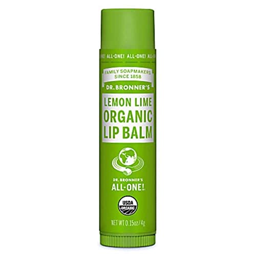 Dr. Bronner's Organic Lip Balm - Nourishing Jojoba & Avocado, Lemon Lime Flavor - 0.15oz