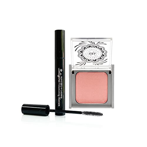 Honeybee Gardens Blush & Mascara Bundle - Nourishing Volume & Vibrant Color - Vegan, 2 Items