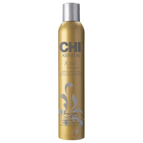 CHI Keratin Flex Finish Hair Spray - Long-Lasting Hold, Frizz Control, Lightweight - 10oz