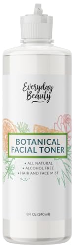 Botanical Facial Toner - Hydrating, Alcohol-Free with Witch Hazel & Aloe Vera - 8 Fl Oz