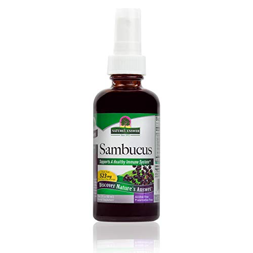 Nature's Answer Elderberry Spray - Immune Support with Slippery Elm & Echinacea - 2oz