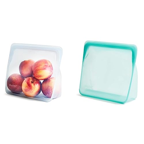 Stasher Reusable Silicone Storage Bags - Leak-free, Microwave & Dishwasher Safe - Mid & Mega Sizes