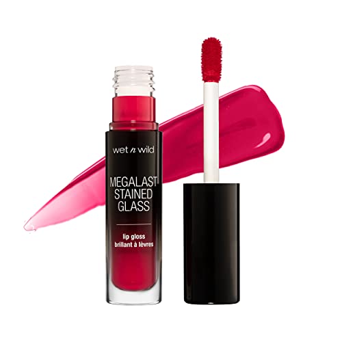 wet n wild Mega Last Lip Gloss - Intense Color, Kiss Proof, Vegan & Cruelty-Free - Heart Shattering