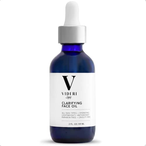 Videri Gua Sha Face Oil - Anti-Aging Hydrating Serum with Grapeseed & Argan - 2 Oz