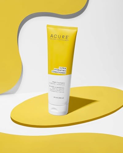 Acure Ultra Hydrating Conditioner - Moisture Boost, Vegan Formula with Argan & Pumpkin - 8 Fl Oz