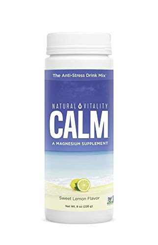 Natural Vitality Calm Magnesium Citrate - Supports Stress Relief, Vegan, Lemon Flavor - 8oz