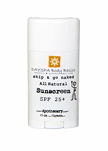 All Natural Sunscreen SPF 25 - Moisturizing Avocado Oil, Non-Nano Zinc, Water-Resistant - 3oz