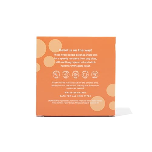 Kinfield Bug Bite Remedy Patches - Hydrocolloid Relief with Arnica & Witch Hazel - 30 Count