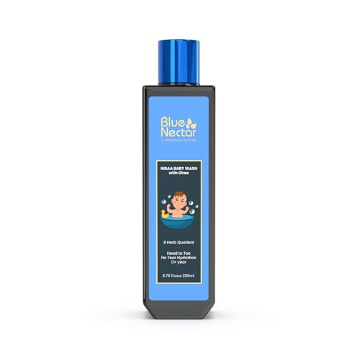 Blue Nectar Baby Body Wash - Gentle Coconut Cleanser with Organic Ghee, Tear-Free - 6.76 Fl Oz