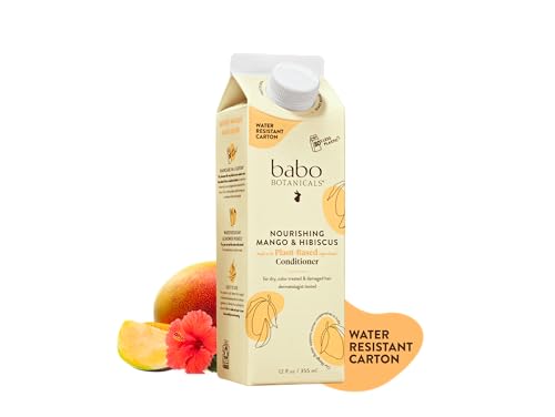 Babo Botanicals Conditioner - Nourishes & Softens Dry, Color-Treated Hair - Vegan, 80% Less Plastic