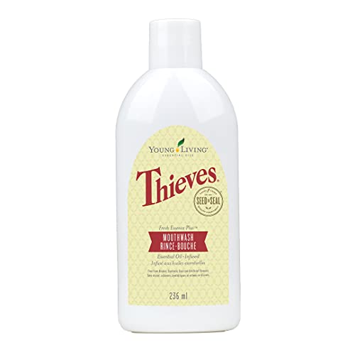 Young Living Thieves Mouthwash - Natural Oral Hygiene, Essential Oil Freshness - 8 fl oz