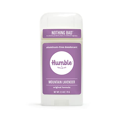 HUMBLE BRANDS Essential Oil Deodorant - Long-Lasting Odor Control, Mountain Lavender - 1 Pack