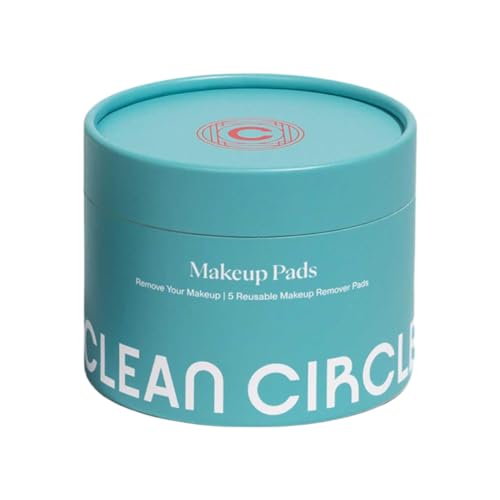 Clean Circle Makeup Remover Pads - Gentle Skin Cleansing, OEKO-Tex Certified - 5 Reusable Pads