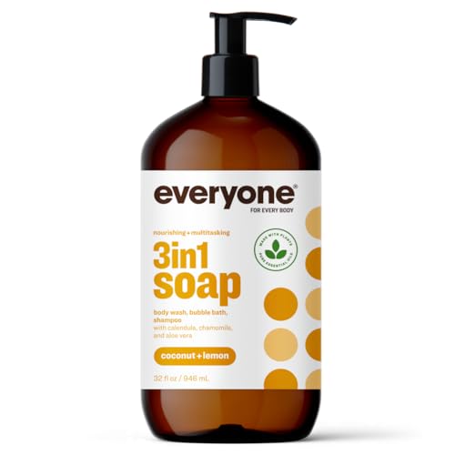 Everyone 3-in-1 Body Wash - Nourishing Coconut & Lemon Cleanser, EWG Verified - 32oz