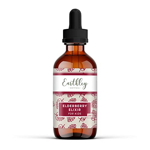 Earthley Elderberry Herbal Extract - Immune Support, Organic, Gluten-Free - 2oz Kids Formula