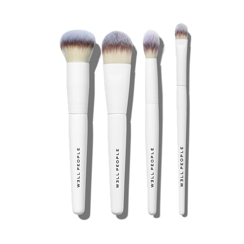 Well People Makeup Brush Set - Effortless Application, Cruelty-Free, 4-Piece Kit for All Formulas