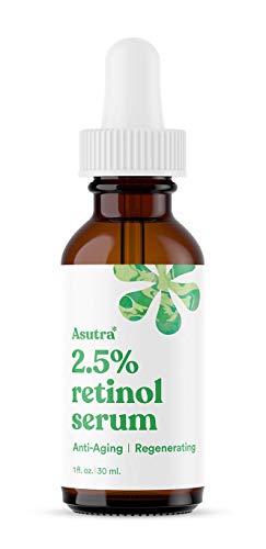 ASUTRA Face Serum - 2.5% Retinol with Hyaluronic Acid & Aloe for Hydration - 1 fl oz