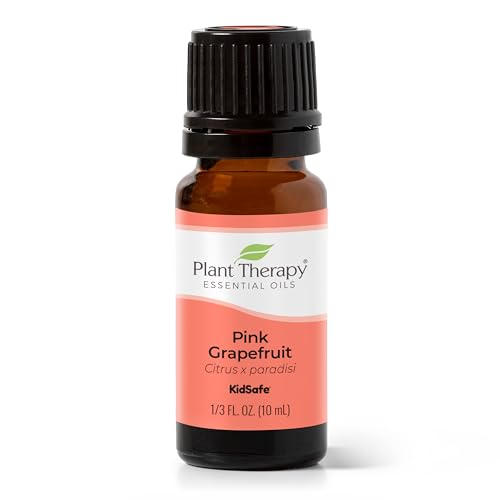 Plant Therapy Pink Grapefruit Essential Oil - 100% Pure, Uplifting Citrus Scent - 10 mL