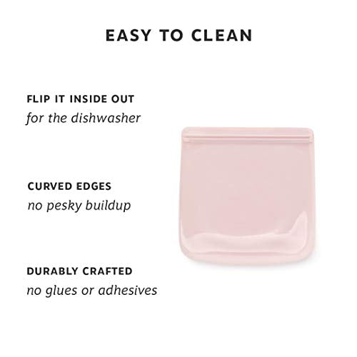 W&P Porter Silicone Storage Bag - 100% Food-Grade, Easy Clean, Microwave & Dishwasher Safe - 34oz