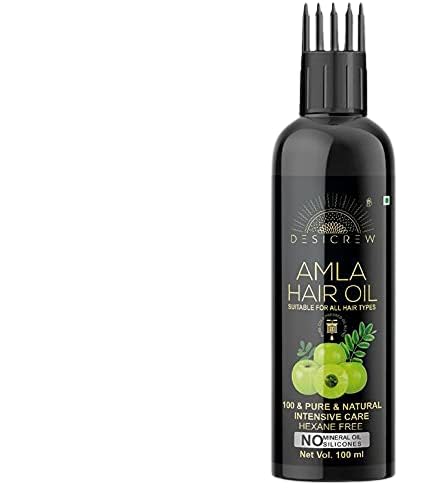 Sheltr Amla Hair Oil - Promotes Healthy, Smooth Hair, Cold Pressed with Comb Applicator - 100mL