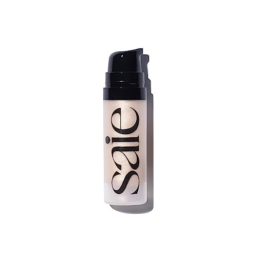 Saie Mini Glowy Super Gel - Illuminator & Makeup Primer, Hydrating with Vitamin C - 0.5 oz