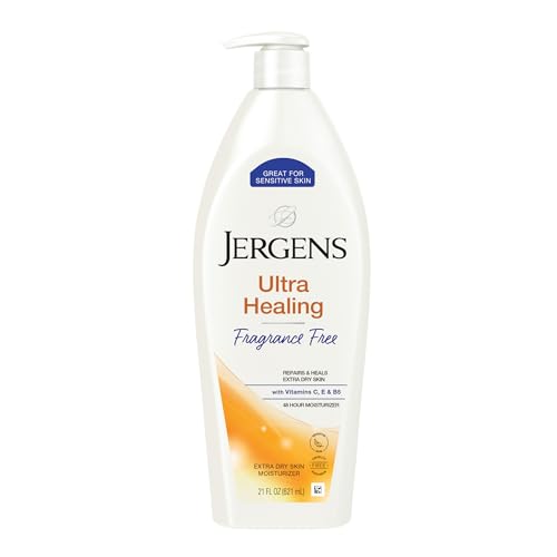 Jergens Ultra Healing Moisturizer - Relieves Dry Skin, Nourishing Vitamins C, E, B5 - 21oz