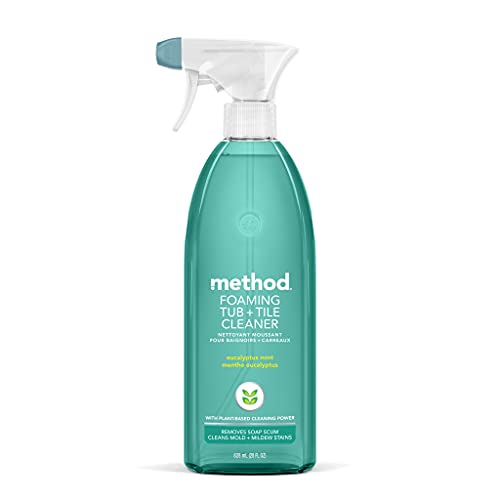 Method Bathroom Cleaner - Plant-Based Foaming Power, Eucalyptus Mint Scent - 28oz