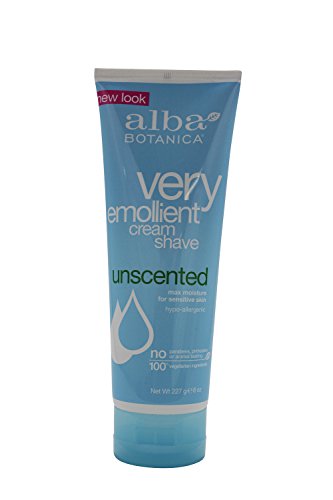 Alba Botanica Shaving Cream - Moisturizing, Soothes Sensitive Skin - Unscented, 8 Oz