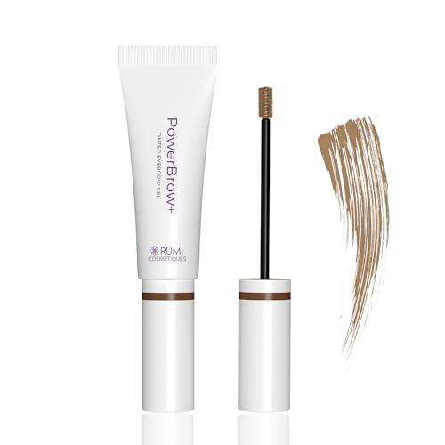 PowerBrow+ Eyebrow Tint Gel - Defines & Fills, Nourishing, Hypoallergenic - Light Brown 0.5oz