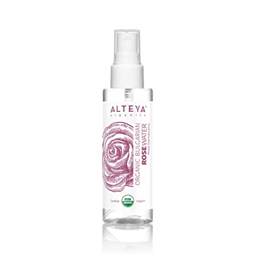 Alteya Organic Bulgarian Rose Water - Hydrates, Tones, & Soothes Skin - 3.4 Fl Oz Spray