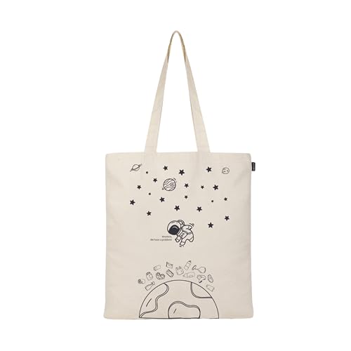 Ecoright Canvas Tote Bag - Durable, Reusable, Fair Trade Certified, 15x16 inch, Modern Prints