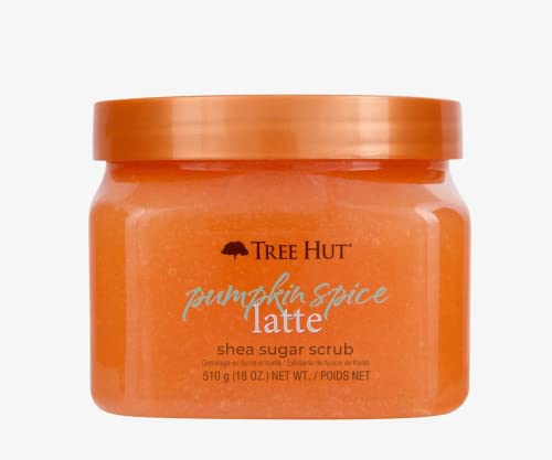 TREE HUT Pumpkin Spice Latte Body Scrub - Hydrating, Exfoliating Sugar with Shea Butter - 510g