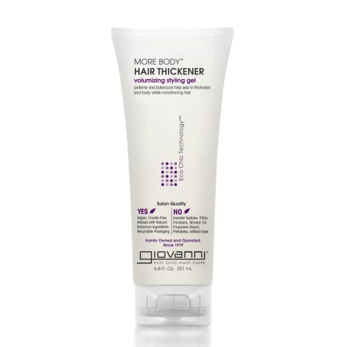 GIOVANNI More Body Hair Thickener - Adds Volume, Seals Split Ends, Vegan - 6.8 oz