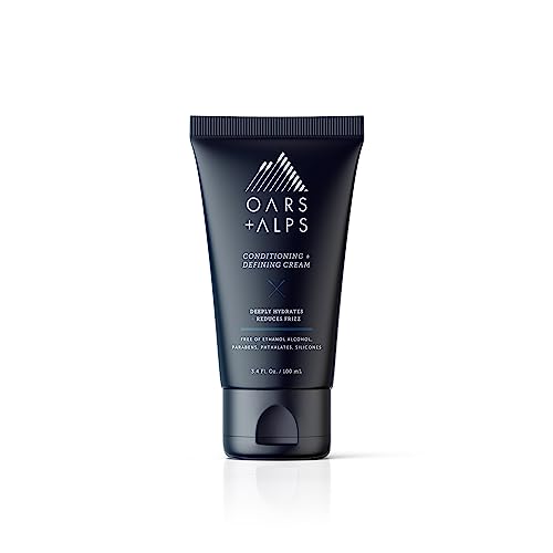 Oars + Alps Hair Styling Cream - Prevents Dryness, Argan & Chia Oils, Alcohol-Free - 3.4 Fl Oz