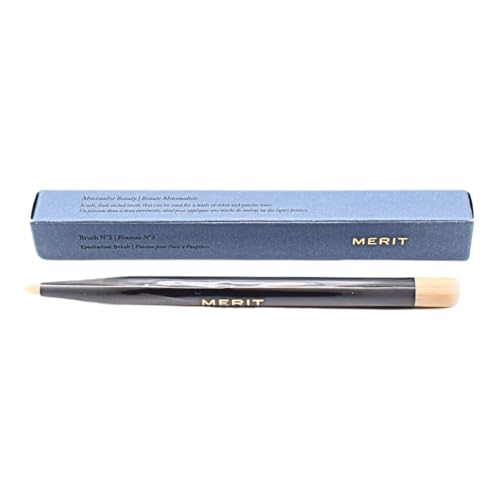 MERIT Brush No. 2 Double Sided Eyeshadow Brush - Buildable Coverage, Vegan & Cruelty-Free - 3.5in