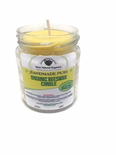 Pure Beeswax Candle with Lavender Essential Oil - Promotes Relaxation, 6oz