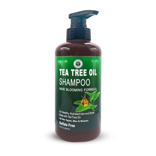 Henna Cosmetics Tea Tree Oil Shampoo - Nourishing Formula, Sulfate & Paraben Free - 16.9 fl oz