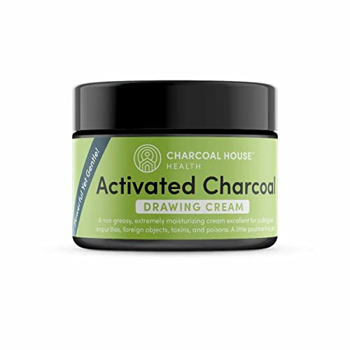 Moisturizing Activated Charcoal Drawing Cream - Detoxifies & Heals Skin - 2oz Jar