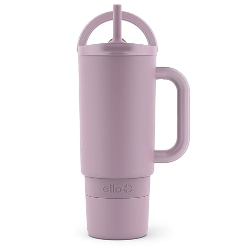 Ello Port 30oz Tumbler - Keeps Drinks Cold 24hrs, Leak-Proof, BPA-Free, Mauve