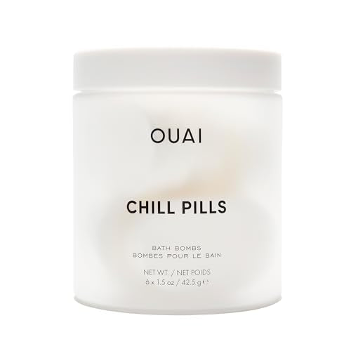 OUAI Bath Bombs - Nourishing Jasmine & Rose Scent, Hydrating Oils - 6 Relaxing Bombs (1.5 Oz)