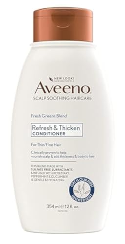 Aveeno Fresh Greens Blend Conditioner - Nourishes & Volumizes Fine Hair, Cucumber & Rosemary - 12oz