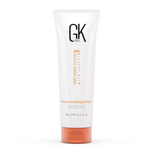 GK HAIR ThermalStyleHer Heat Protectant - Anti-Frizz, Nourishing Care for All Hair Types - 3.4oz