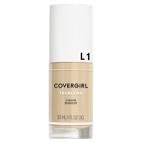 COVERGIRL Trublend Liquid Foundation - Lightweight, Buildable, Cruelty-Free - Ivory L1, 1 Fl Oz