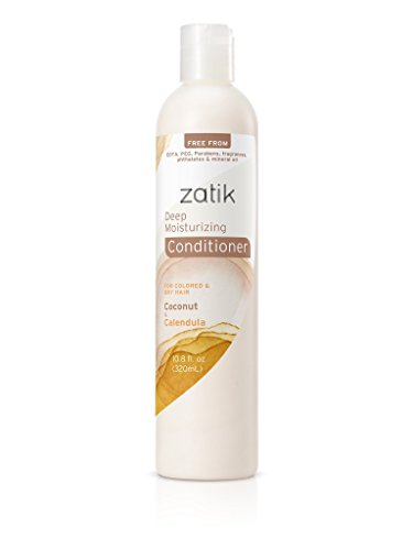 Zatik Naturals Deep Moisturizing Conditioner - Nourishes & Hydrates Color-Treated Hair - 10.8oz