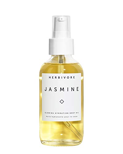 HERBIVORE Jasmine Body Oil - Deeply Moisturizing, Plant-Based, Vegan - 4 oz for Glowing Skin