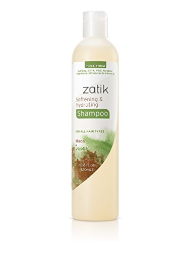 Zatik Naturals Shampoo - Softens & Hydrates Color-Treated Hair, Vegan, pH Balanced - 10.8 fl oz